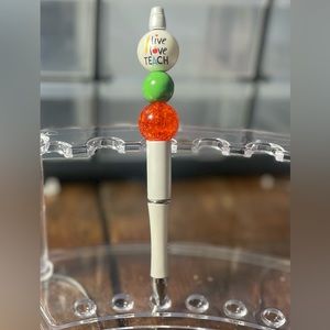 Custom teacher appreciation bead ink pen great gift